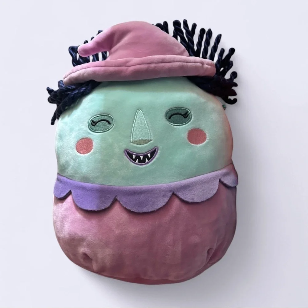 Squishmallows Witch and Patchwork Doll Plush Set - Green, Red, Purple